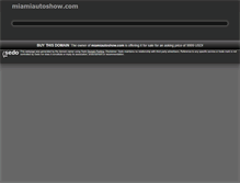 Tablet Screenshot of miamiautoshow.com